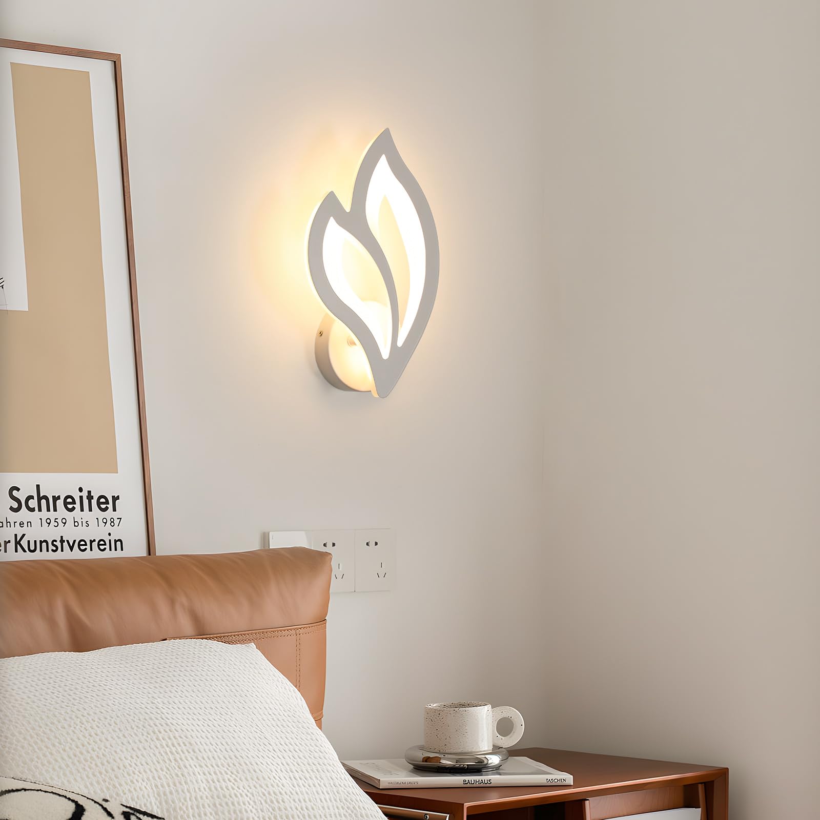 2 Stück LED Wandleuchte Innen Moderne, 13W Warmweiß 3000K | Blumenförmige Wandlampe, Wandleuchte LED aus Acryl für Schlafzimmer Flur Wohnzimmer Treppe Verwendet