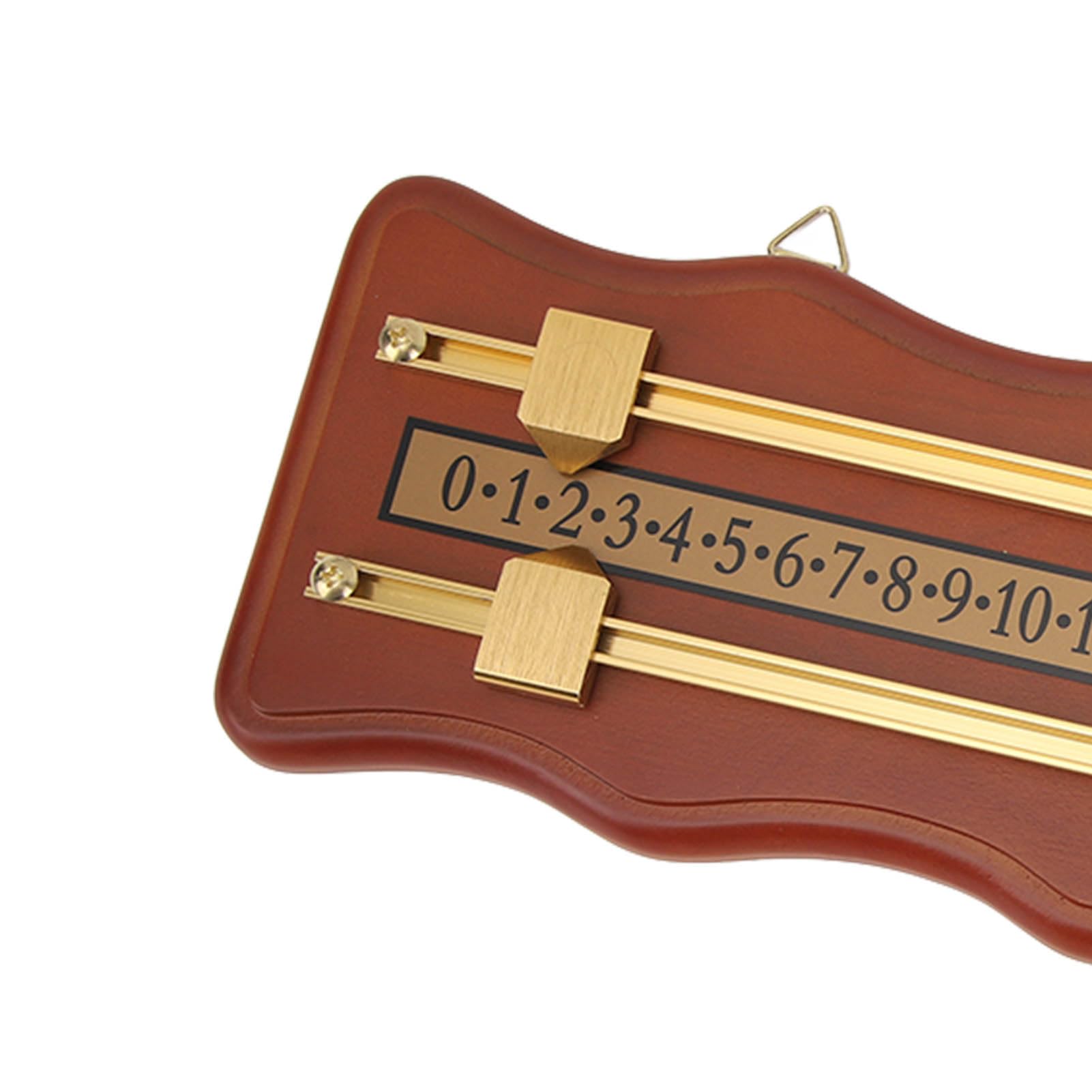 BORDSTRACT Tabellone Segnapunti Deluxe in Legno a 2 Piste per Giochi di Shuffleboard, Snooker E Biliardo - Segnapunti con Design Ondulato