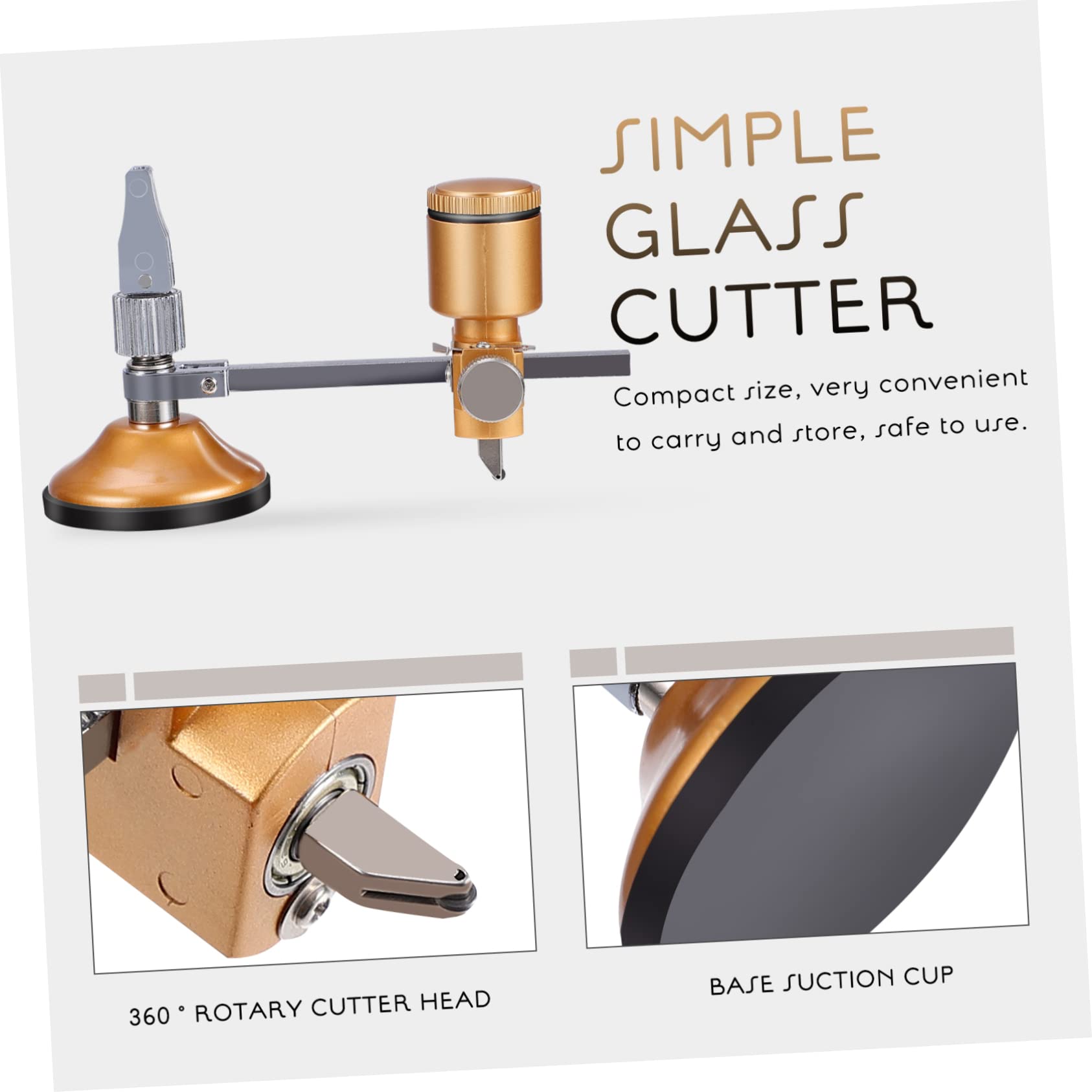10pièces Outil De Découpe avec Cutter Simple pour Et Miroir Couleur Dorée