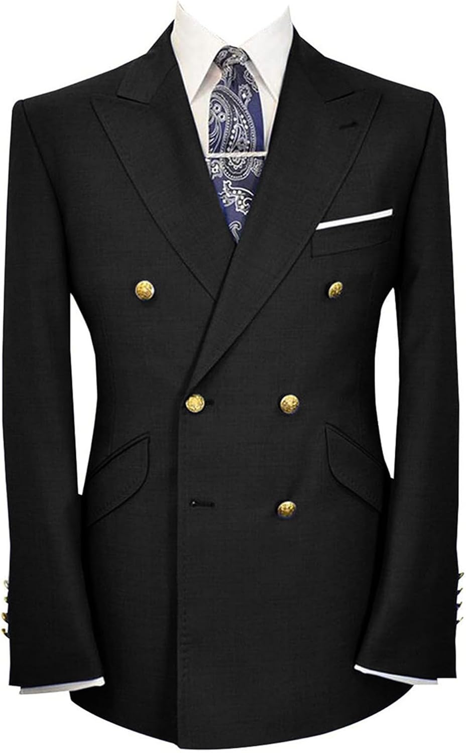 Wemaliyzd Men's Double Breasted Suit Business Fashion Sport Coats for Men