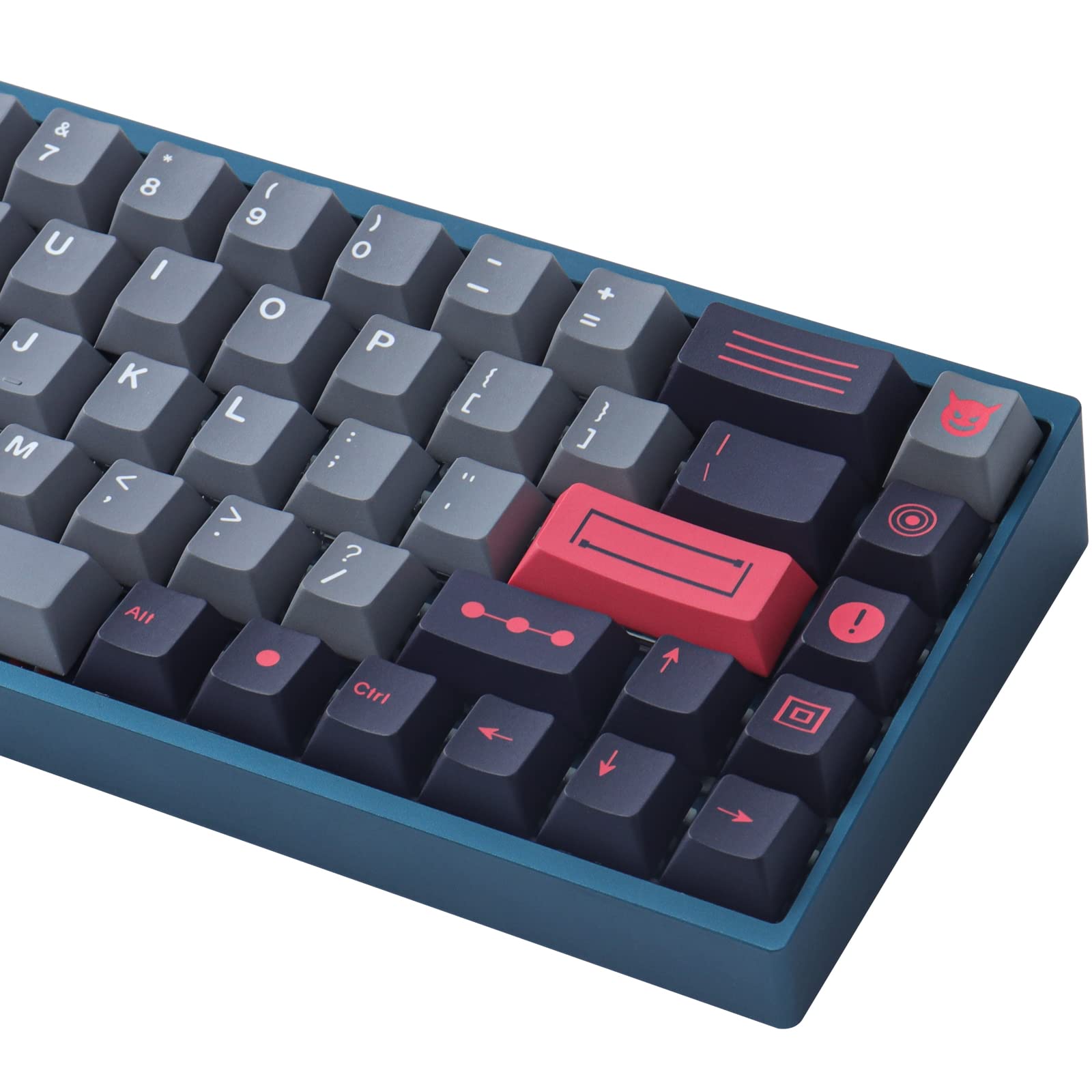 Touches PBT - Disposition ANSI - Profil cerise - 145 touches - Pour claviers mécaniques Gateron Kailh Cherry MX