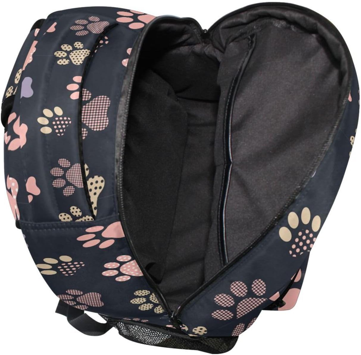 QUGRL Cats Dogs Paws School Backpack for Girls Boys Cute Kawaii Large Bookbag Laptop Computer Bag Casual Hiking Travel Daypack Backpack Schoolbag for Teens College 16 Inch