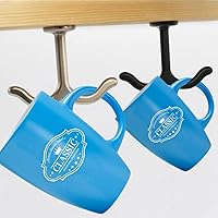 Vista 4 de 10 piezas de gancho doble de techo de aleación de zinc, armario de gabinete, gancho para abrigos, toalla, sombrero, ganchos debajo del gabinete