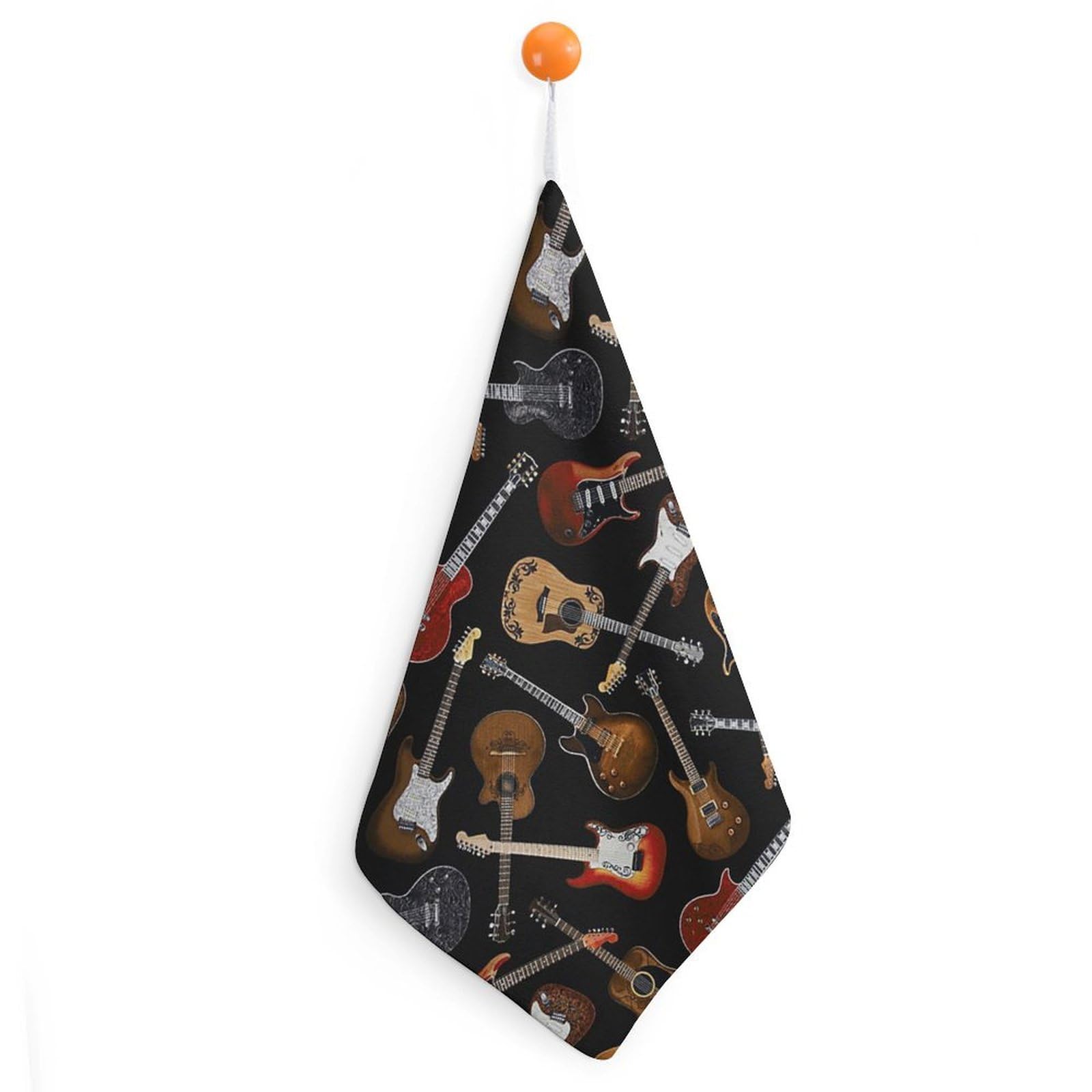 CGSBNGHA Guitars-Rocks Hand Towel Hanging Face Towels Cleaning Cloths Handkerchief for Bathroom Kitchen