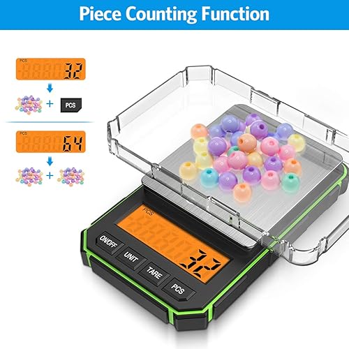 Miniatura 5 de AMIR Mini báscula digital de pesaje, 10.58 oz por 0.00 oz, báscula de cocina multifuncional, báscula de alimentos, báscula de bolsillo, báscula de