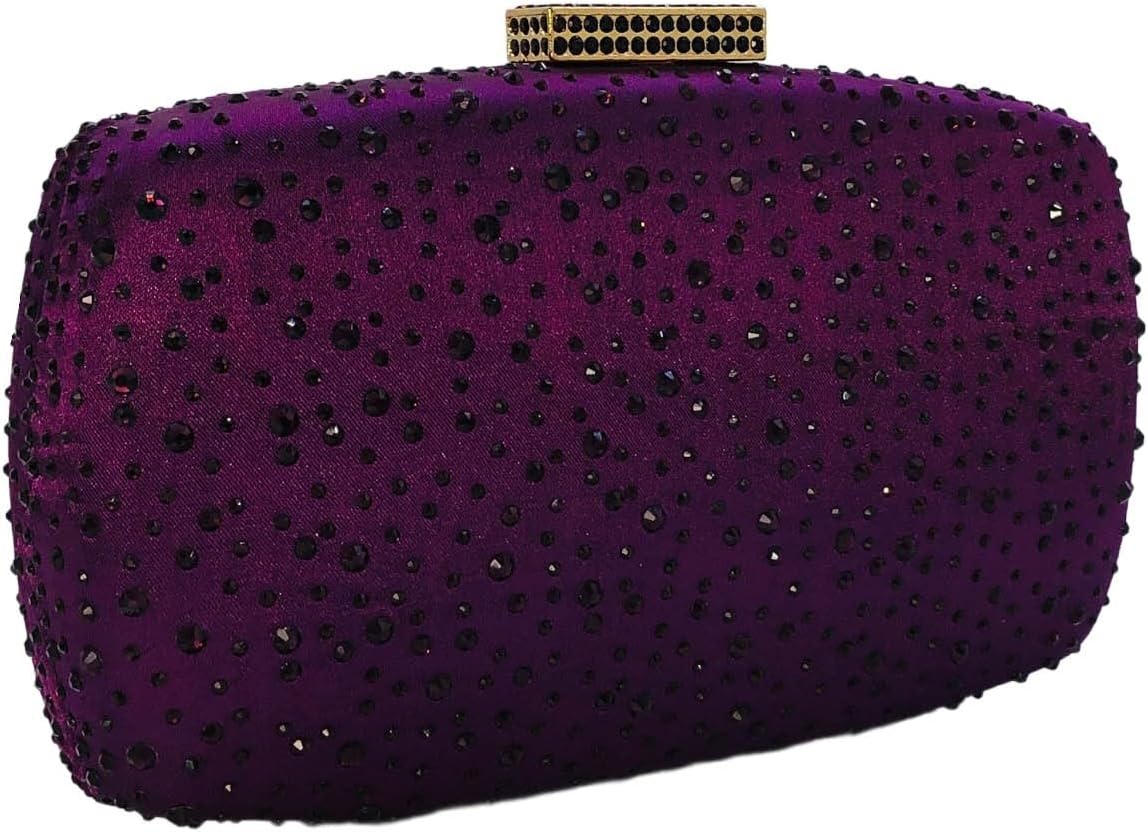 Boutique De FGG Women's Crystal Clutch Evening Bag Bride Handbags for Wedding Party Diamond Rhinestone Clutch Purse,Mini,Mini - Image 9