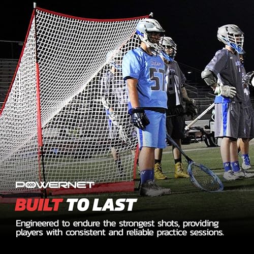 Image of PowerNet Portable Lacrosse Goal | Quick and Easy 2 Minute Setup No Tools Required | Perfect for Practice or Scrimmages | Bow Style Frame | Bag Included