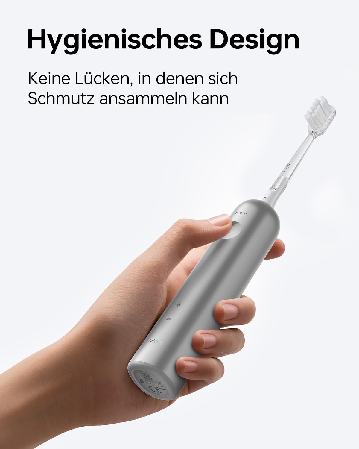 Laifen Wave, Spazzolino Elettrico, Oscillante e Vibrazione, Spazzolino Elettrico Sonico Con 3 Testine, Ipx7, Impermeabile, Magnetico, Ricaricabile, Spazzolino Da Viaggio (Cielo Stellato Argento)
