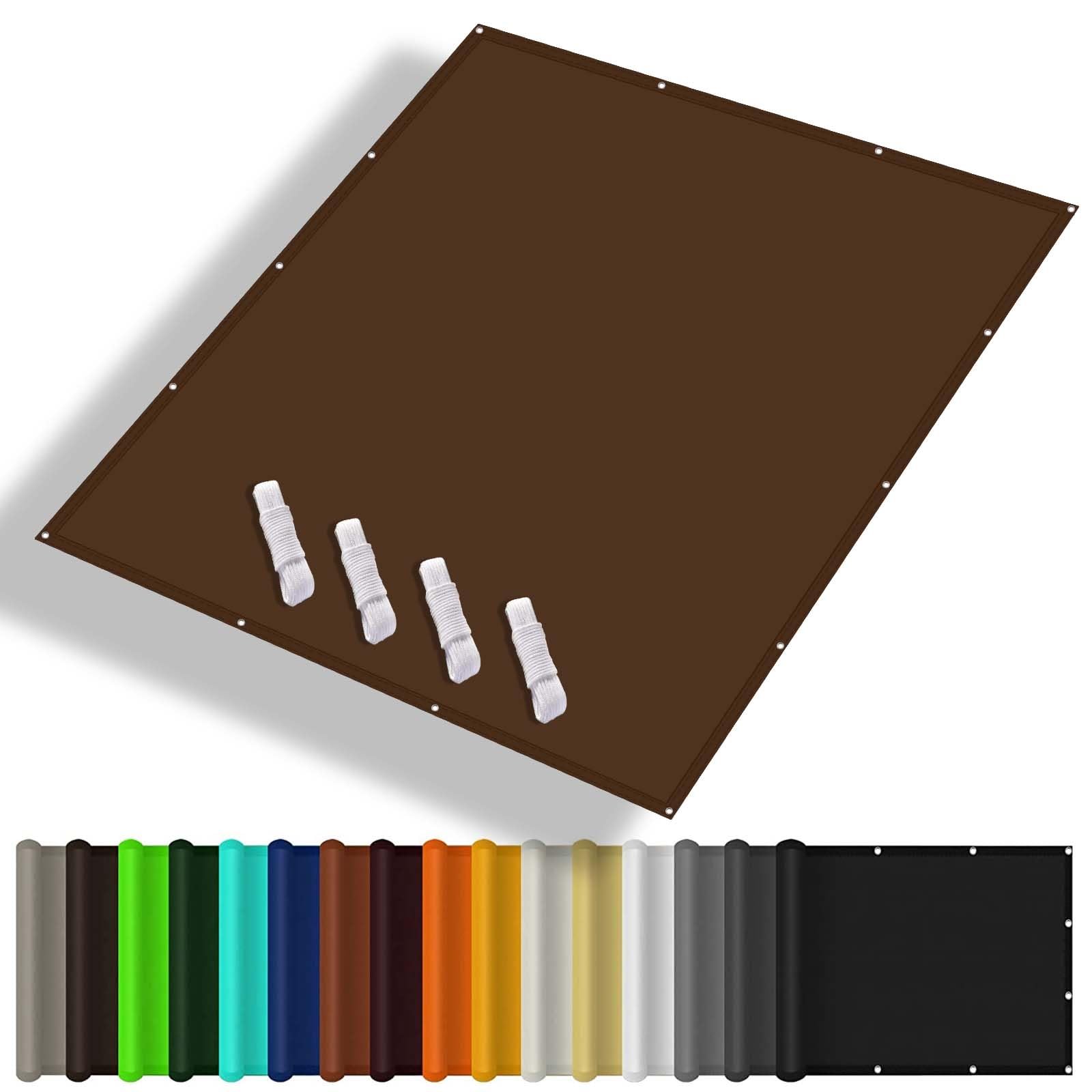 Voile d'ombrage imperméable 1x3m marron avec oeillets pour pergola et jardin