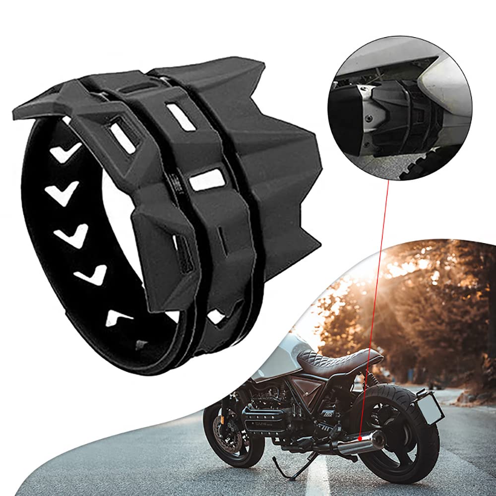 Baceyong Moto Dirt Pit Bike Silenziatore di Scarico Silenziatore Protezione Protezione Respinge Tubo di Scarico Anti-Scala Rague, Nero/Rosso