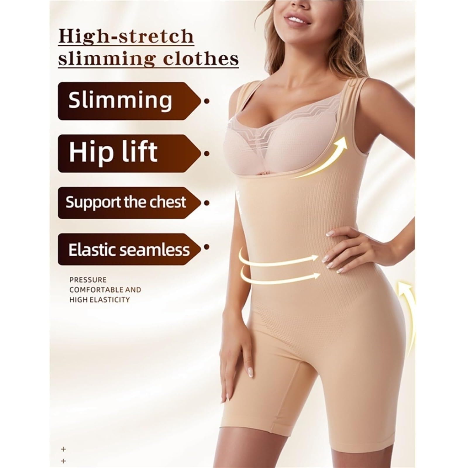 2 Pezzi Busto Aperto Shapewear Controllo della Pancia Body Senza Cuciture for Le Donne Butt Lifting Body Shaper Fajas Colombianas