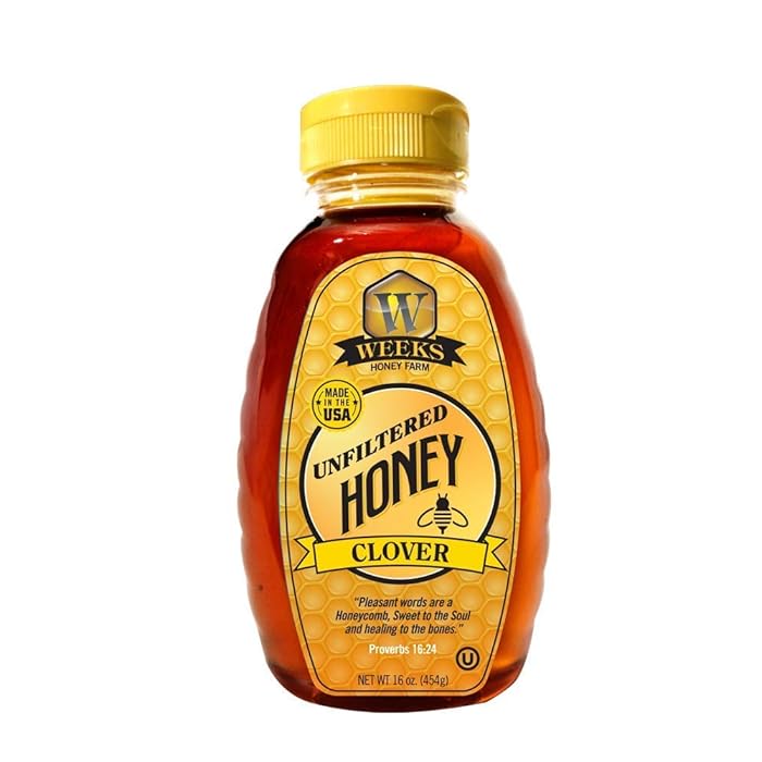 Buy 6pk of 16oz CLOVER Honey 100 U.S.A. Pure, Raw, Unfiltered Honey