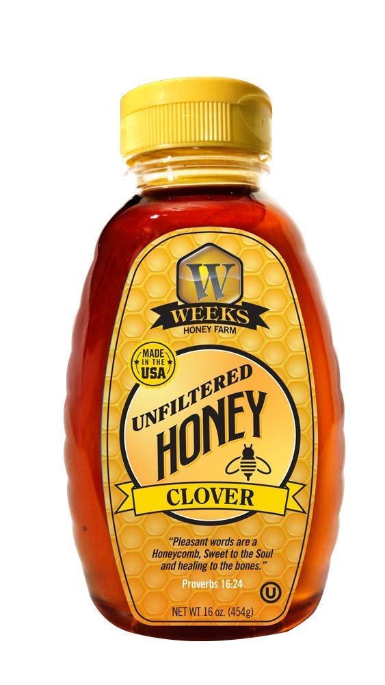 Buy 6pk of 16oz CLOVER Honey 100 U.S.A. Pure, Raw, Unfiltered Honey