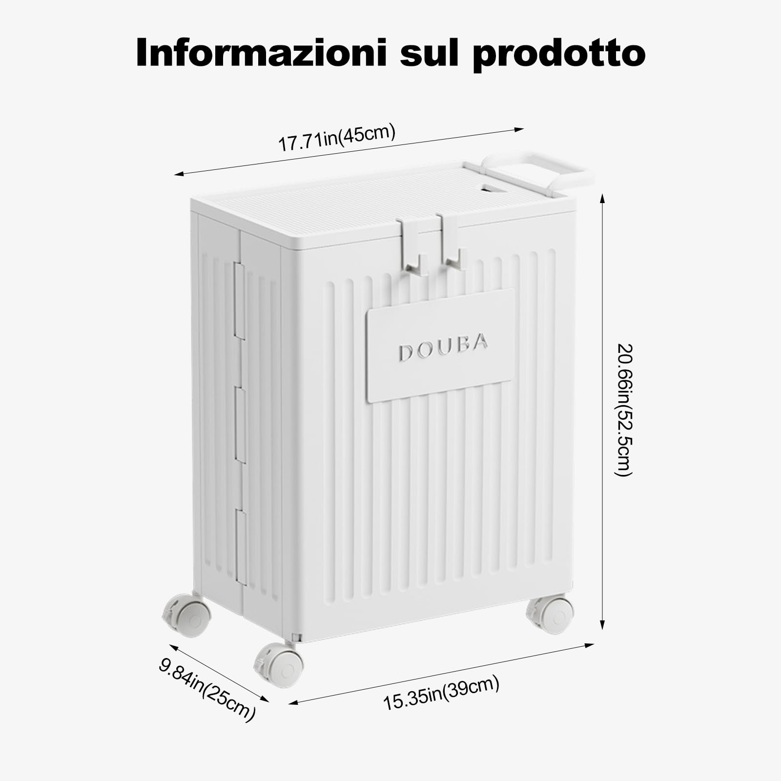 Ergocar Scatola Di Stoccaggio, La Ruota Universale Può Muoversi a 360 °, Con Una Scatola Di Stoccaggio Del Coperchio, è Adatto Per Camere Da Letto, Soggiorno, Uffici, Baule Di Auto