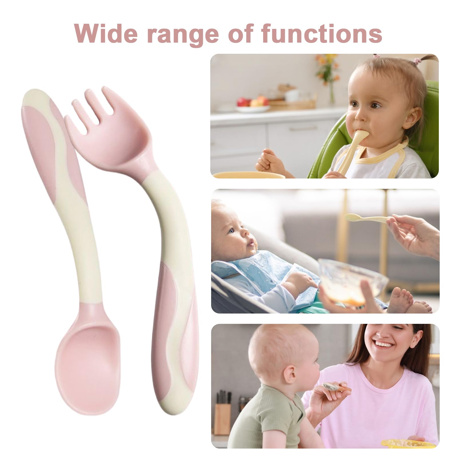 Set De Fourchette Et Cuillère Pour Bébé - Couverts Premiers Ustensiles Sevrage Alimentaire