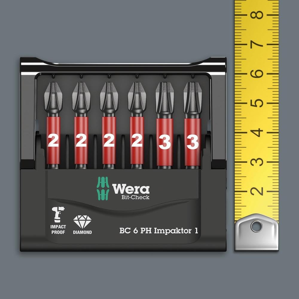 Coffret D'Embouts Impact Wera Impaktor 4 - 6 Embouts Diamantés - Pour Visseuse à Chocs