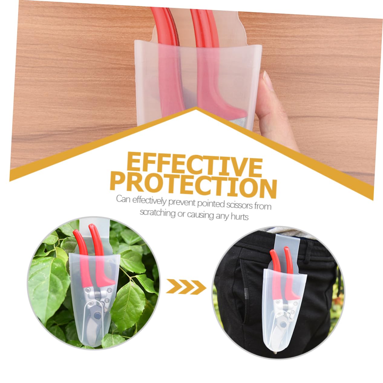 TOYANDONA 5 Ensembles Housse De Protection Pour Sécateurs De Jardin Étui Pratique Transparent Avec Clip Accessoire De Jardinage Pour Outils Élagage 4 Pièces * 5