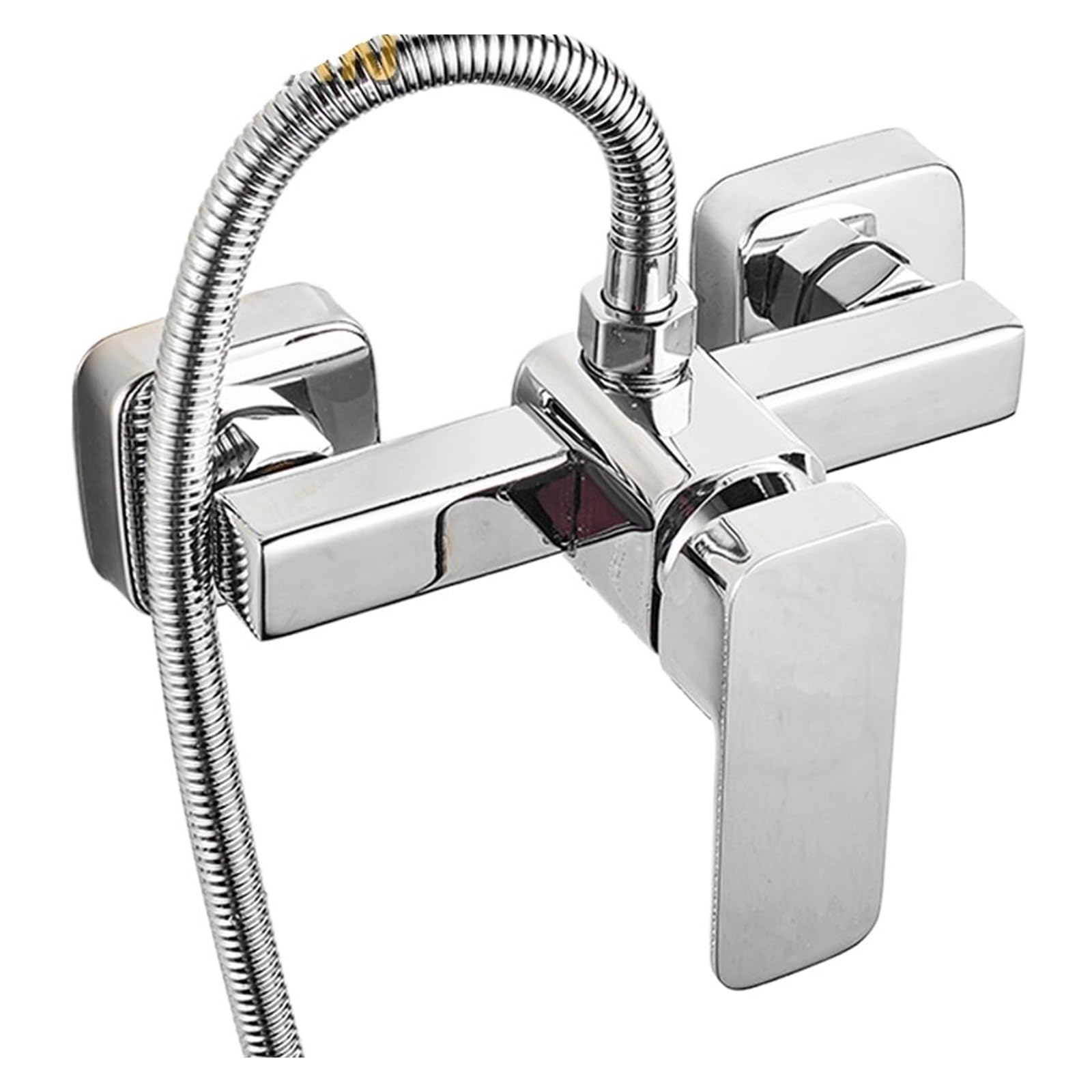 Grifo de ducha para bañera cromado y mezclador de pared para un baño relajante
