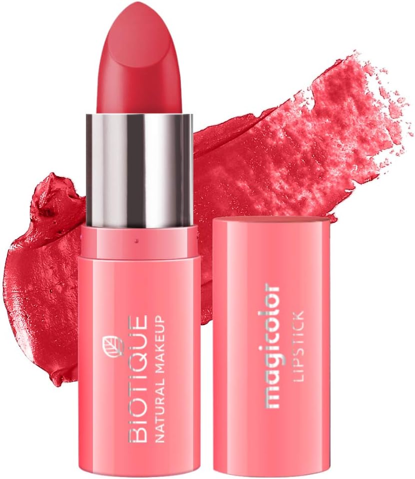 Biotique Natural Makeup Magicolor Lipstick, Bombshell, 4g
