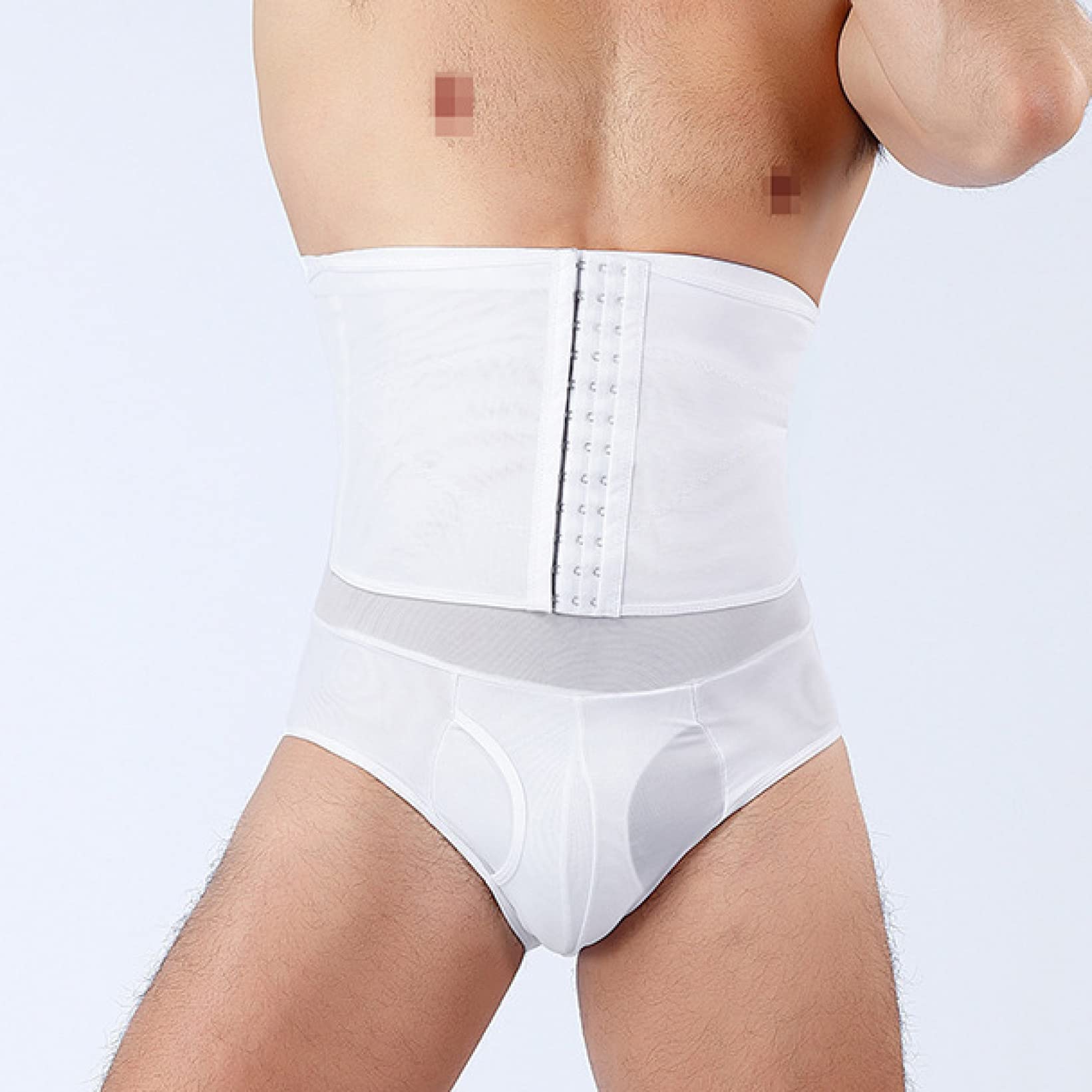 Calzoncillos levantadores de glúteos Ajustables para Hombres, Ganchos de Cintura Alta Moldeador de Cuerpo Faja Adelgazante potenciador de Cadera Ropa Interior Pantalones Cortos