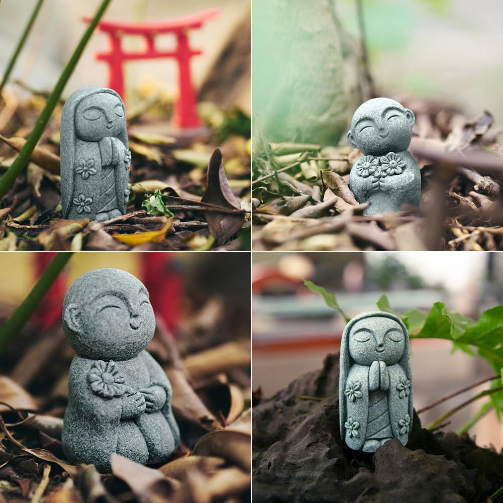 Amazon.co.jp: YUYAKESHI お地蔵さん 癒し 置物 祈り お地蔵様 僧侶