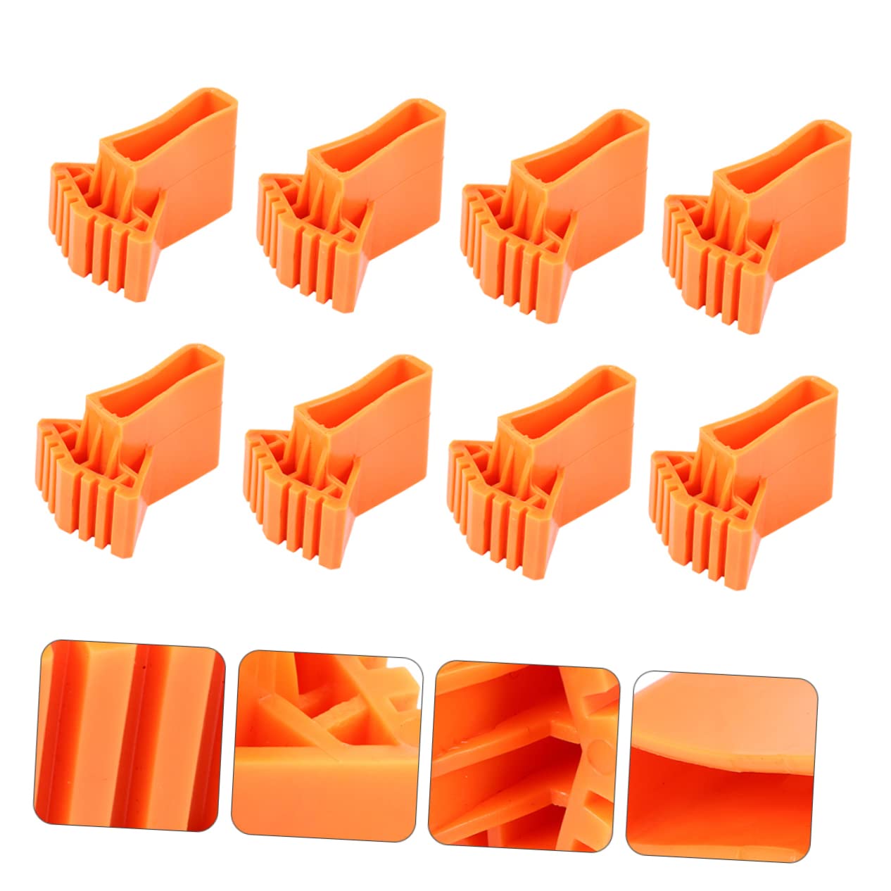 2 Set Tappetino Antiscivolo Pastiglie Scala Ladder Scala Pieghevole Gambe Della Scala Accessorio Per La Casa Piedini in Gomma Tappetino Gomma Da Cancellare Arancia 8 Pezzi * 2