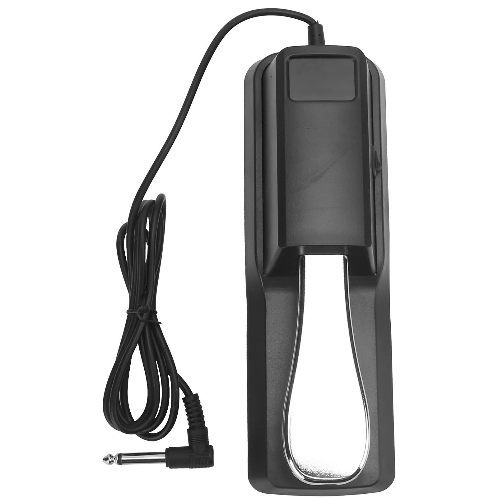 Universal Electric Piano Sustain Pedal High Compatibility Precisely Polished Metal Design for Electronic Organs, MIDI Keyboards, Synthesizers Home Studio