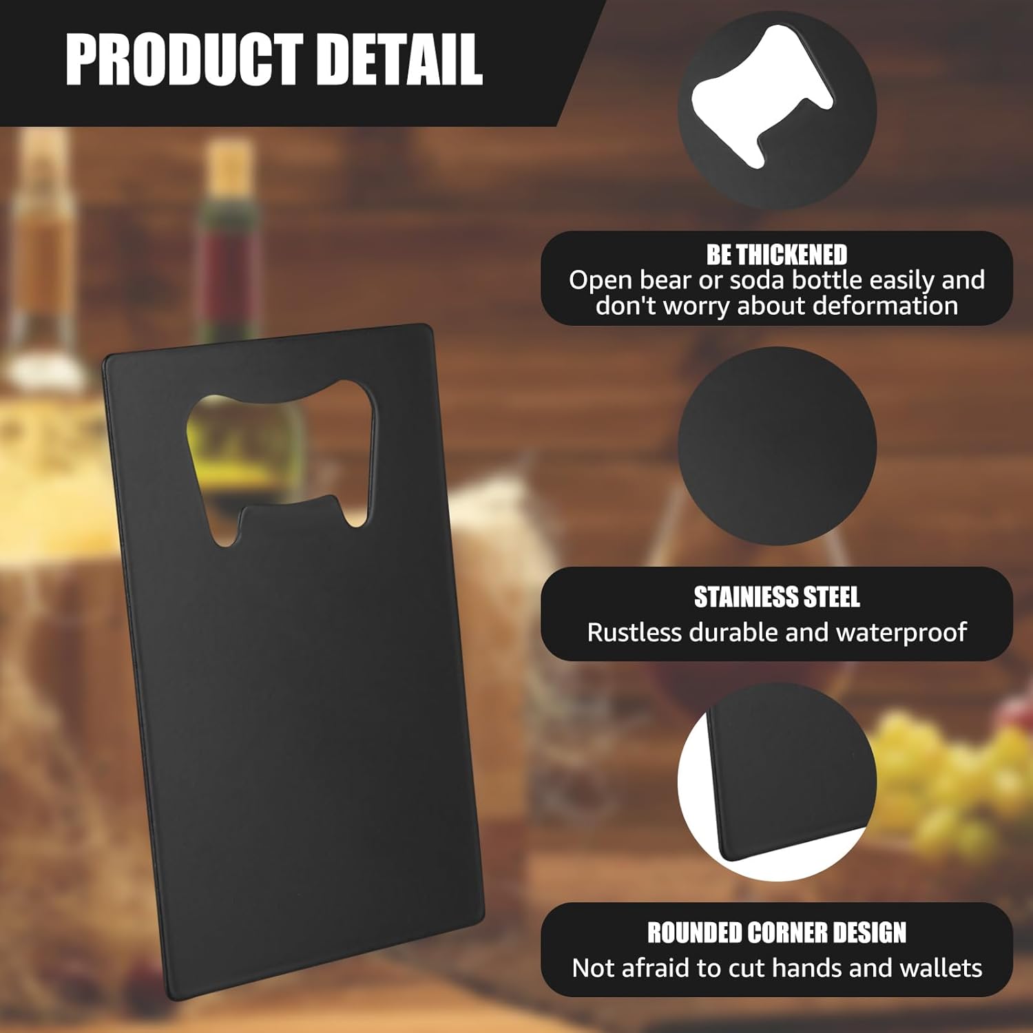 ABuff 60PCS Credit Card Bottle Opener Stainless Steel Beer Bottle Opener for Wallet Pocket, Pocker Cap Opener for Wedding Party Groomsmen Bridesmaid Gifts