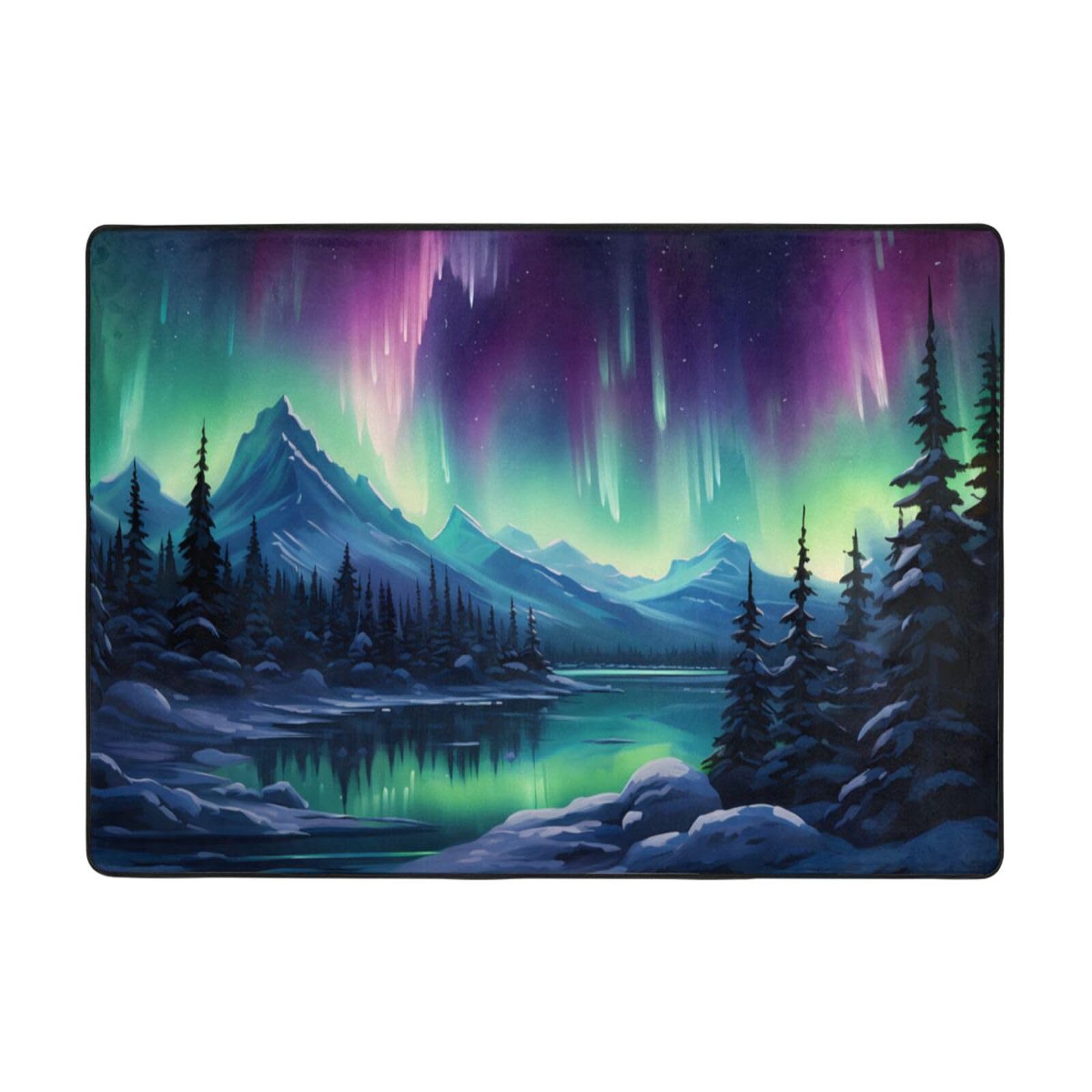 Tapis de sol aurores boréales pour réchauffer un sol froid