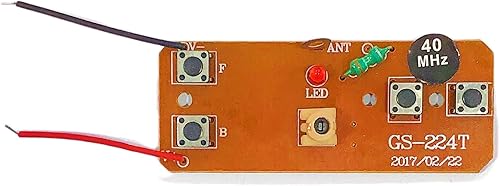 Miniatura 2 de Tablero de control remoto de cuatro vías de 40 mhz, transmisor y receptor RC, placa circular PCBA, juguete de coche, modelo de robot, accesorios