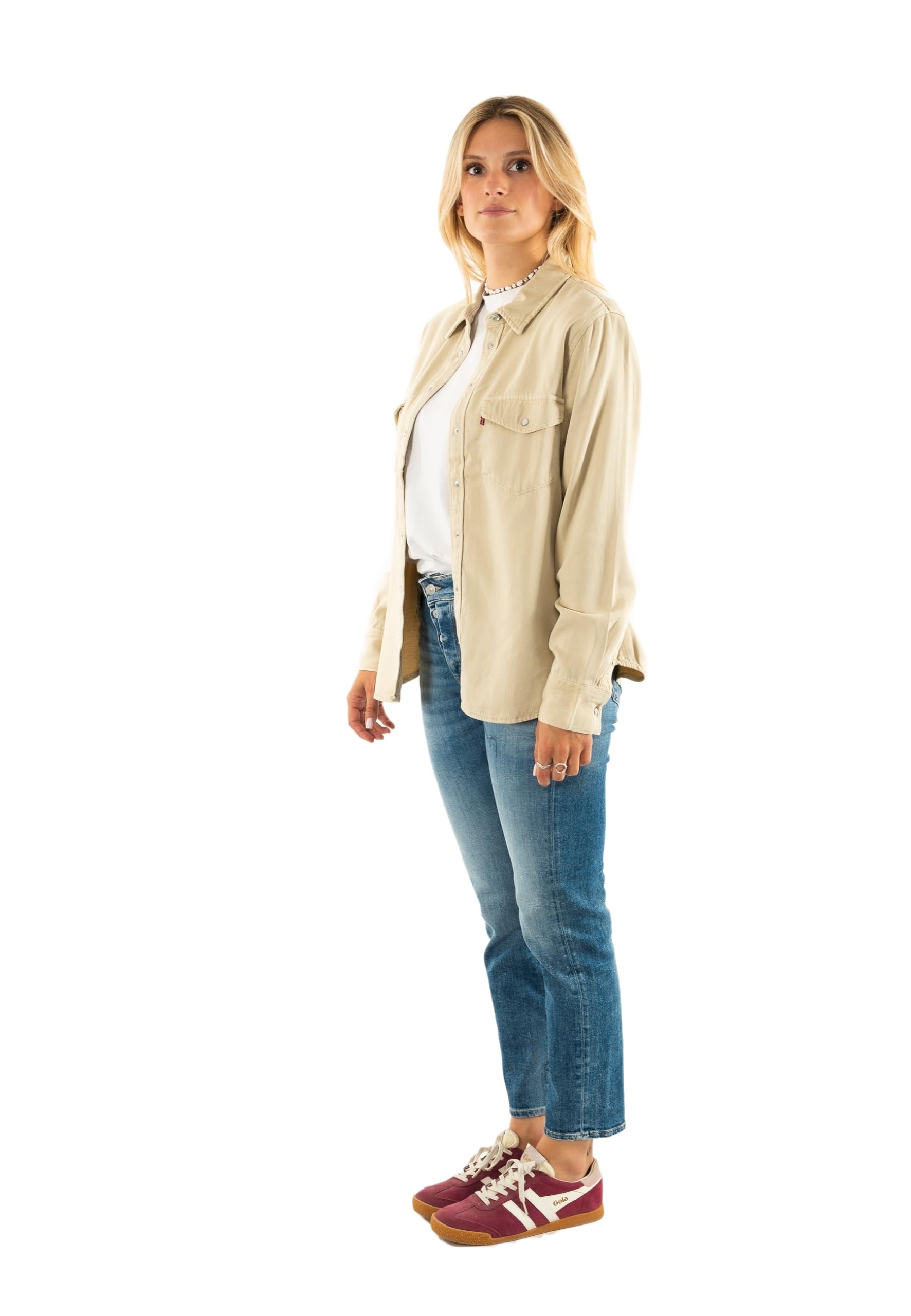 Levi's Iconic Western Spacey Brown Rice Top, Spacey Brown Rice to, XS
