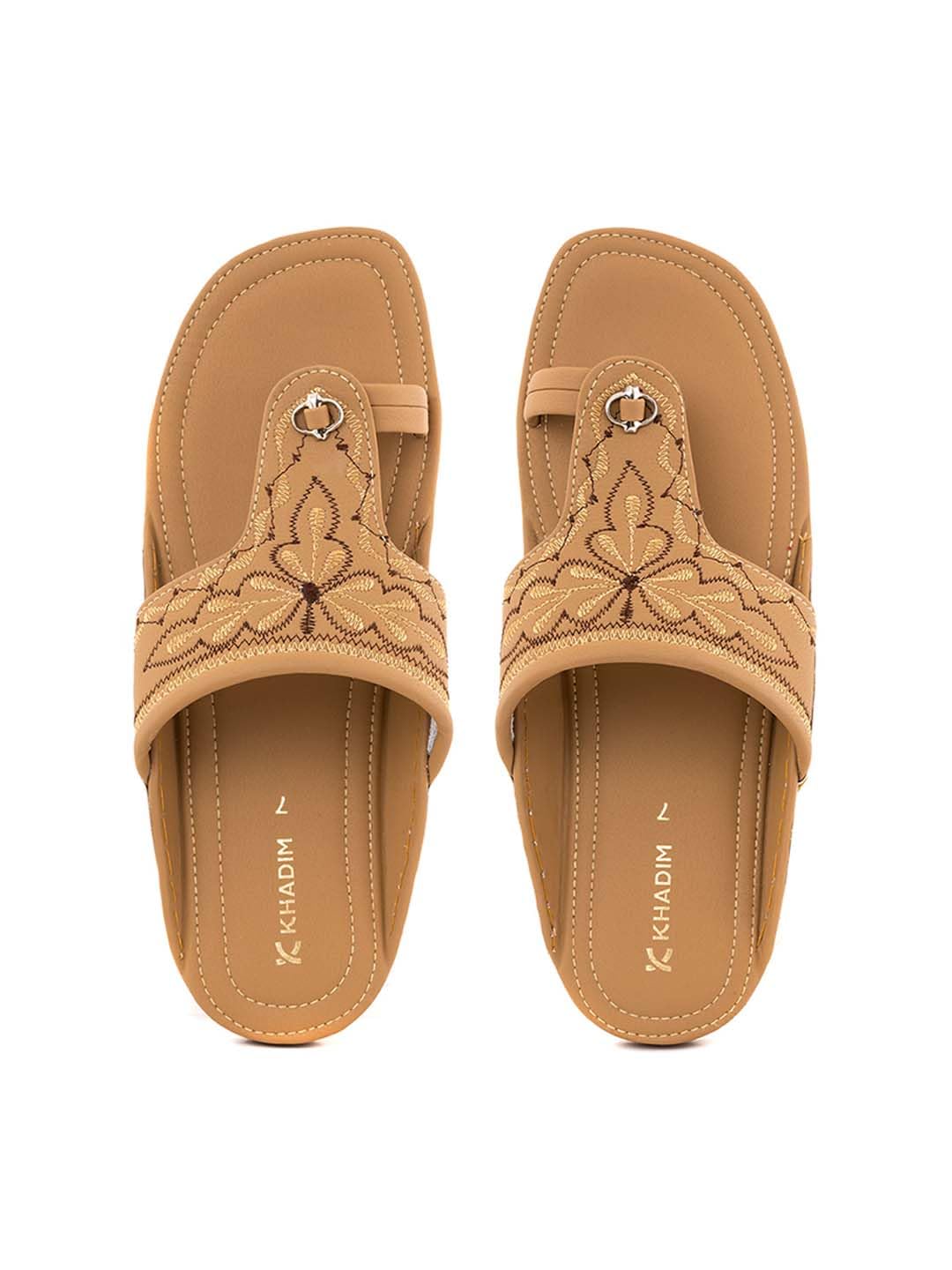 Khadims Beige Kolhapuri Slip On Sandal for Men (1701578) (B0CHFR8ST6) Amazon Price History, Amazon Price Tracker