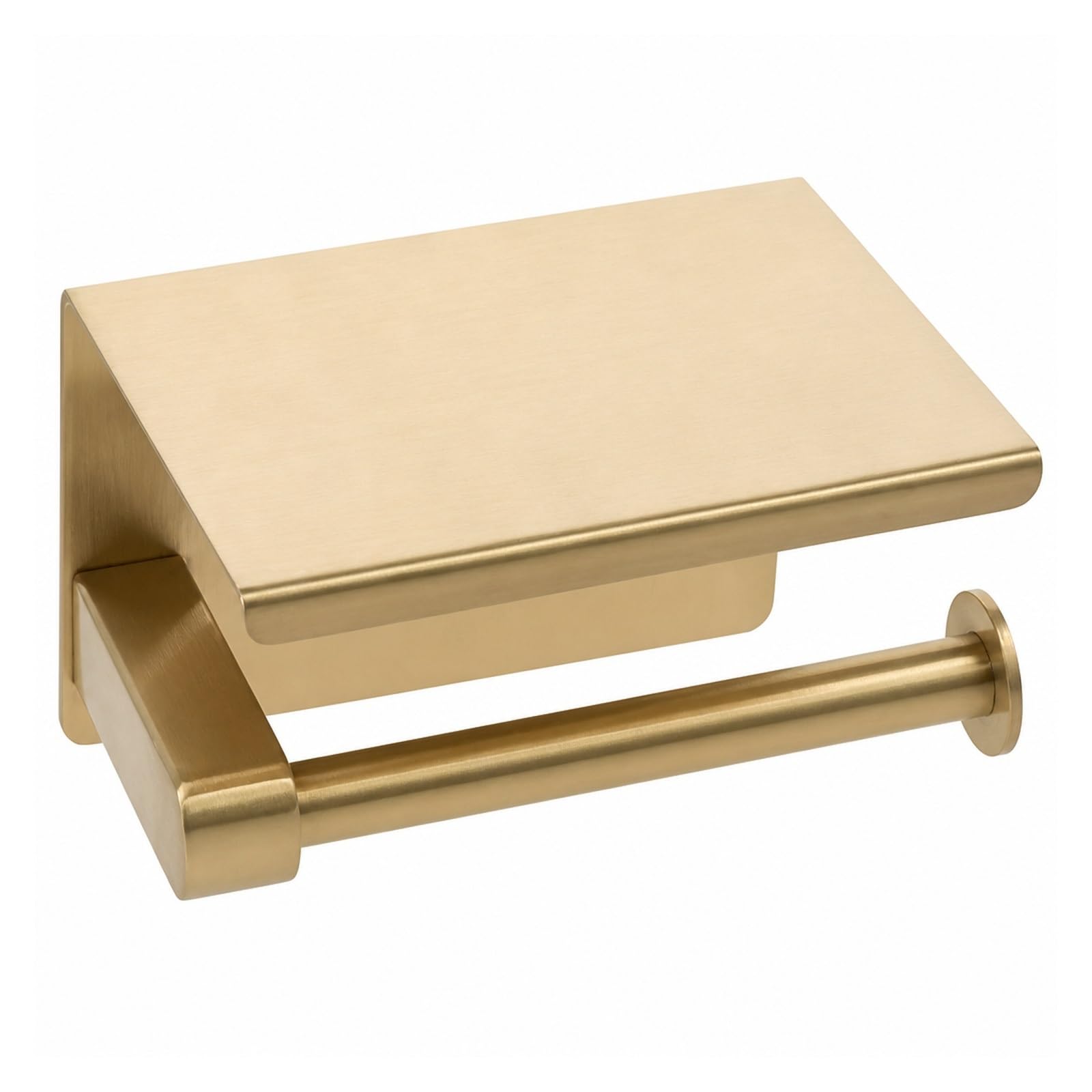 Porta carta igienica in acciaio inox 201 con ripiano | Oro, acciaio inossidabile 201, for bagno, cucina, camera da letto: mensola for telefono a parete