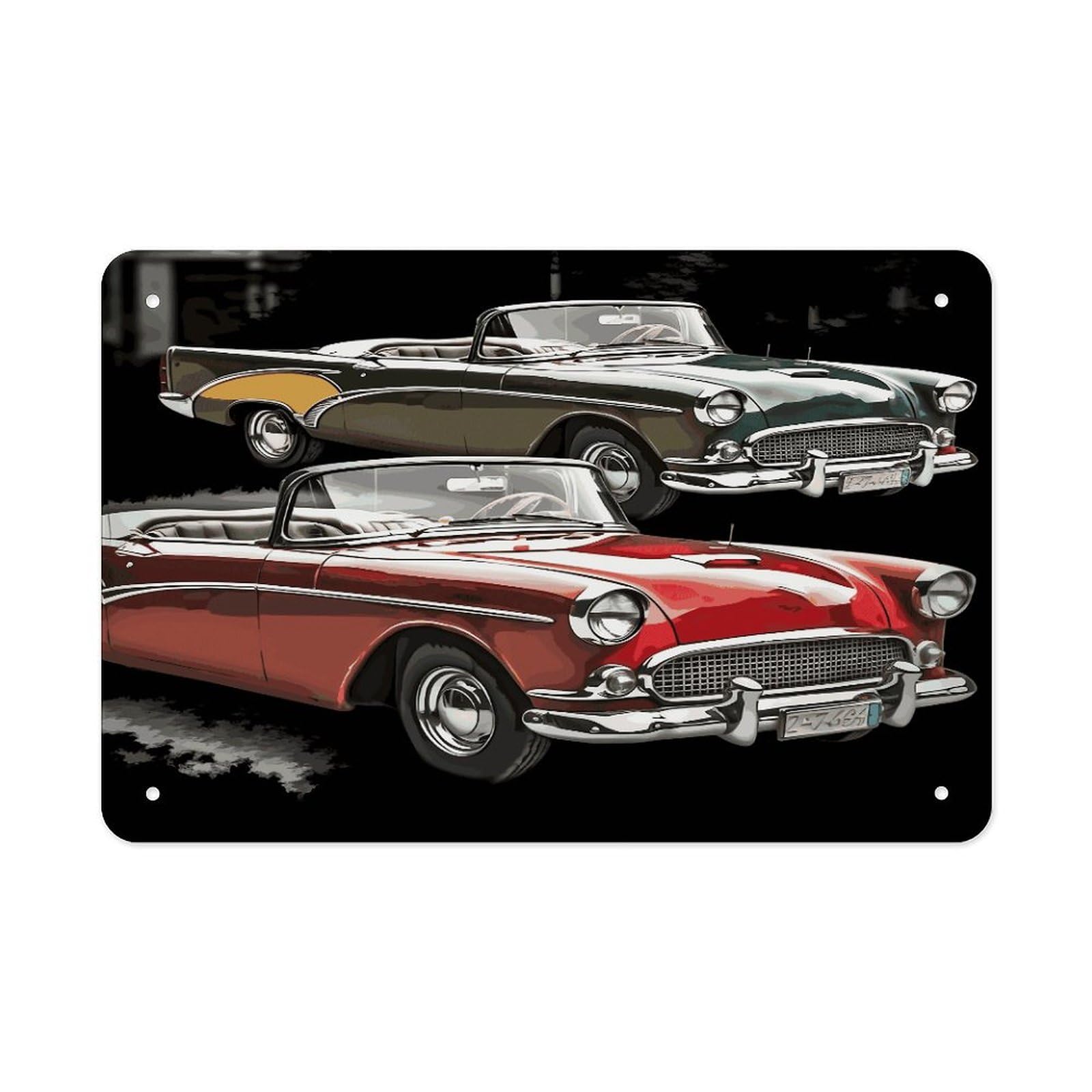 Fekiloot Style Classic Car Roadsters Old Fashioned Metal Signs Wall Art Tin Sign