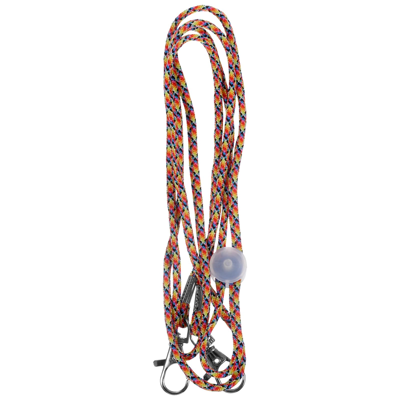 LOGOFUN Mitten Clips Straps Adjustable Neck Glove Lanyards Nylon Mitten Holder Clips Elastic Gloves Clips for Boys Girls Adults Supplies - Colorful