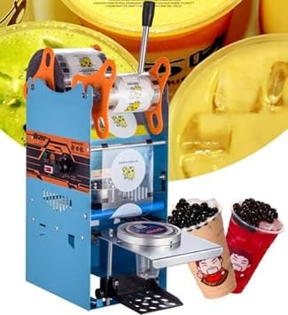 220V Manual Plastic Cup Sealer for Coffee Boba Bubble Tea Compact and Portable Cup Sealing Machine With Easy Operation