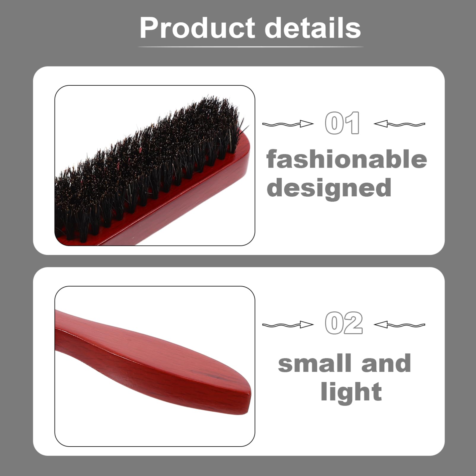 Baluue 2 Ensembles Peigne à Barbe Kit Barbe Portable Entretenir Et Tailler La Barbe Brosse à Barbe En Bois