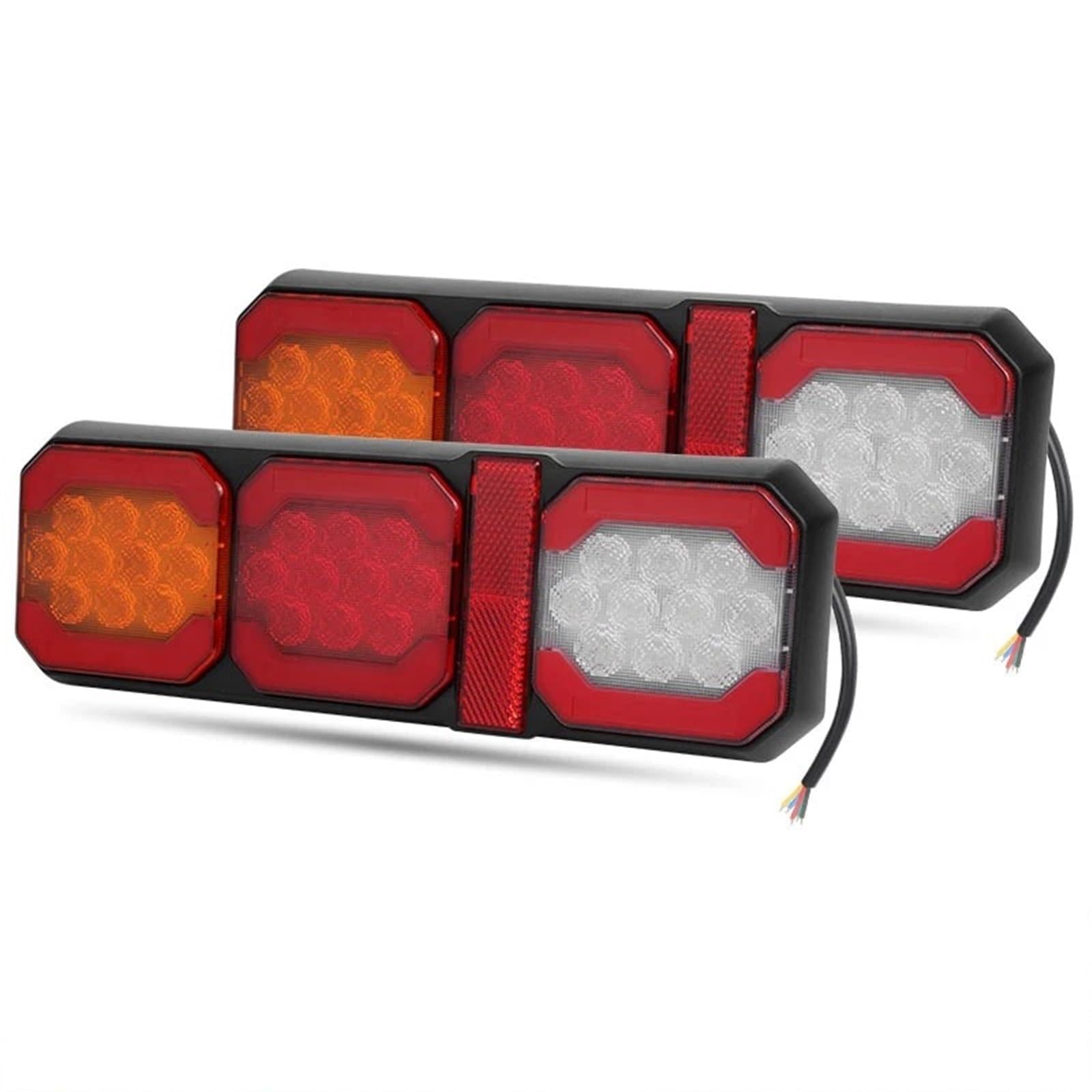 Luz Trasera Kit Luces Traseras LED Para Parachoques Trasero Luz Gálibo Luz Freno Roja Impermeable Para Remolque Carga Furgoneta RV Señal Giro Amarilla