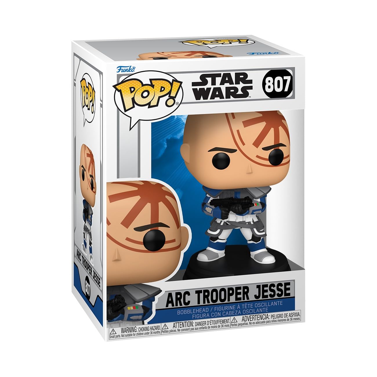 Funko Pop! Star Wars: Clone Wars - Arc Trooper Jesse - 1/6 Quote Für Seltene Chase-Variante - Vinyl-Sammelfigur - Geschenkidee - Offizielle Handelswaren - Spielzeug Für Kinder und Erwachsene