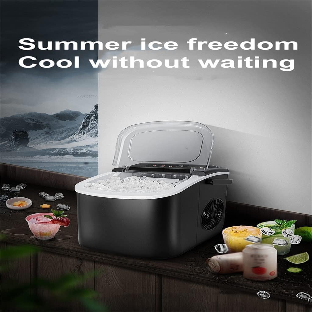 ELzEy Minimáquina de Hielo Redonda Completamente automática, Inteligente, for Uso doméstico, Comercial, pequeño Dormitorio, for Estudiantes