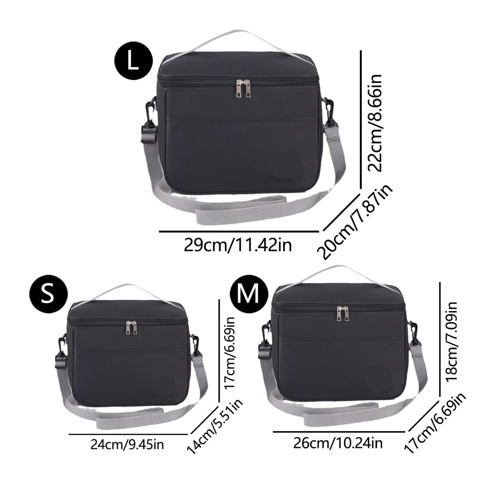 Compatibile con borsa termica di grande capacità tracolla, portapranzo multifunzione, impermeabile ispessito(Blue)