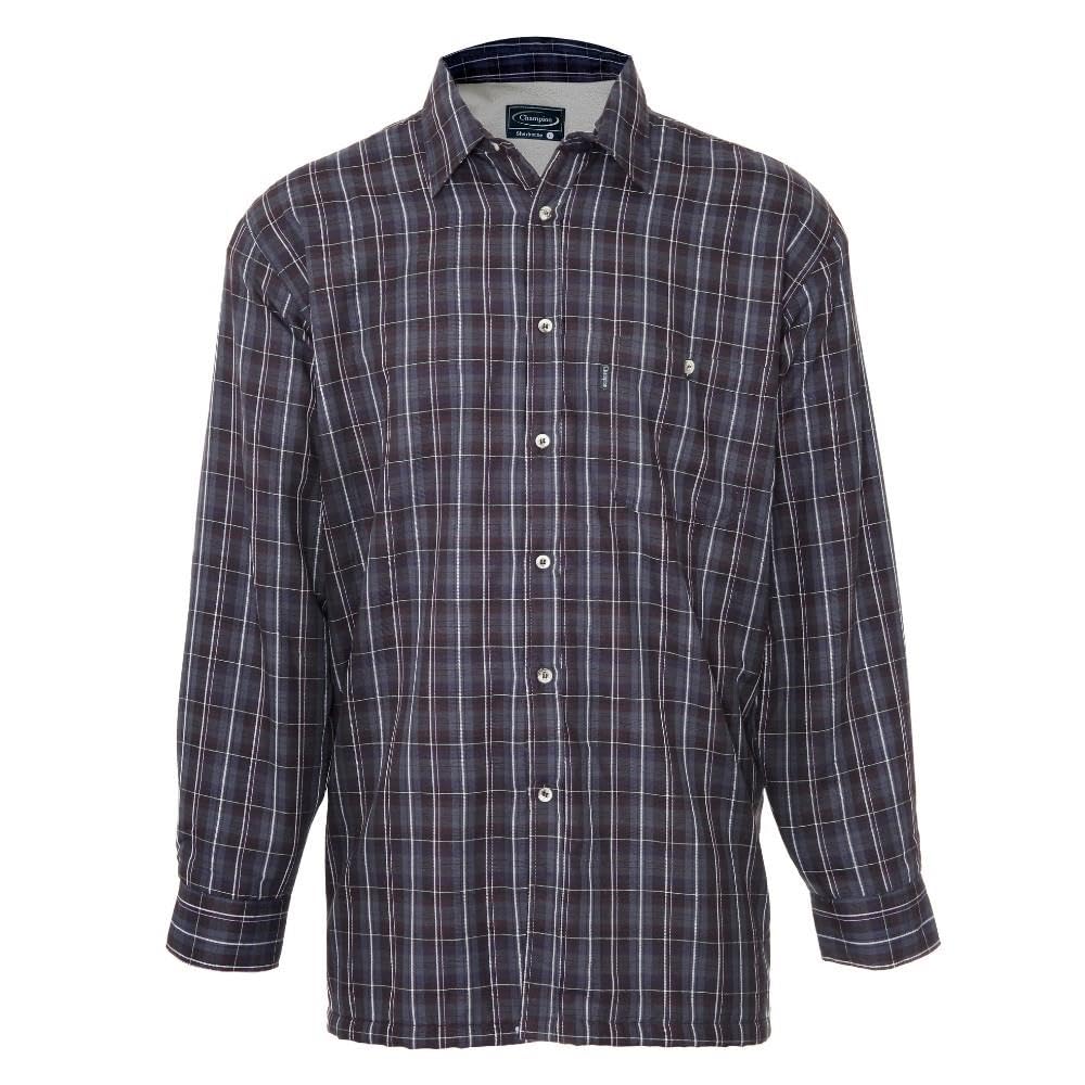 WALKER AND HAWKES - Men's Champion Fleece Lined Heathfield Country Shirt - Navy - Small (38'')