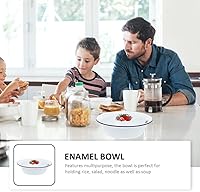 Vista 3 de Cabilock Soporte de sopa engrosado, cuenco esmaltado de gran capacidad para servir sopa para la familia