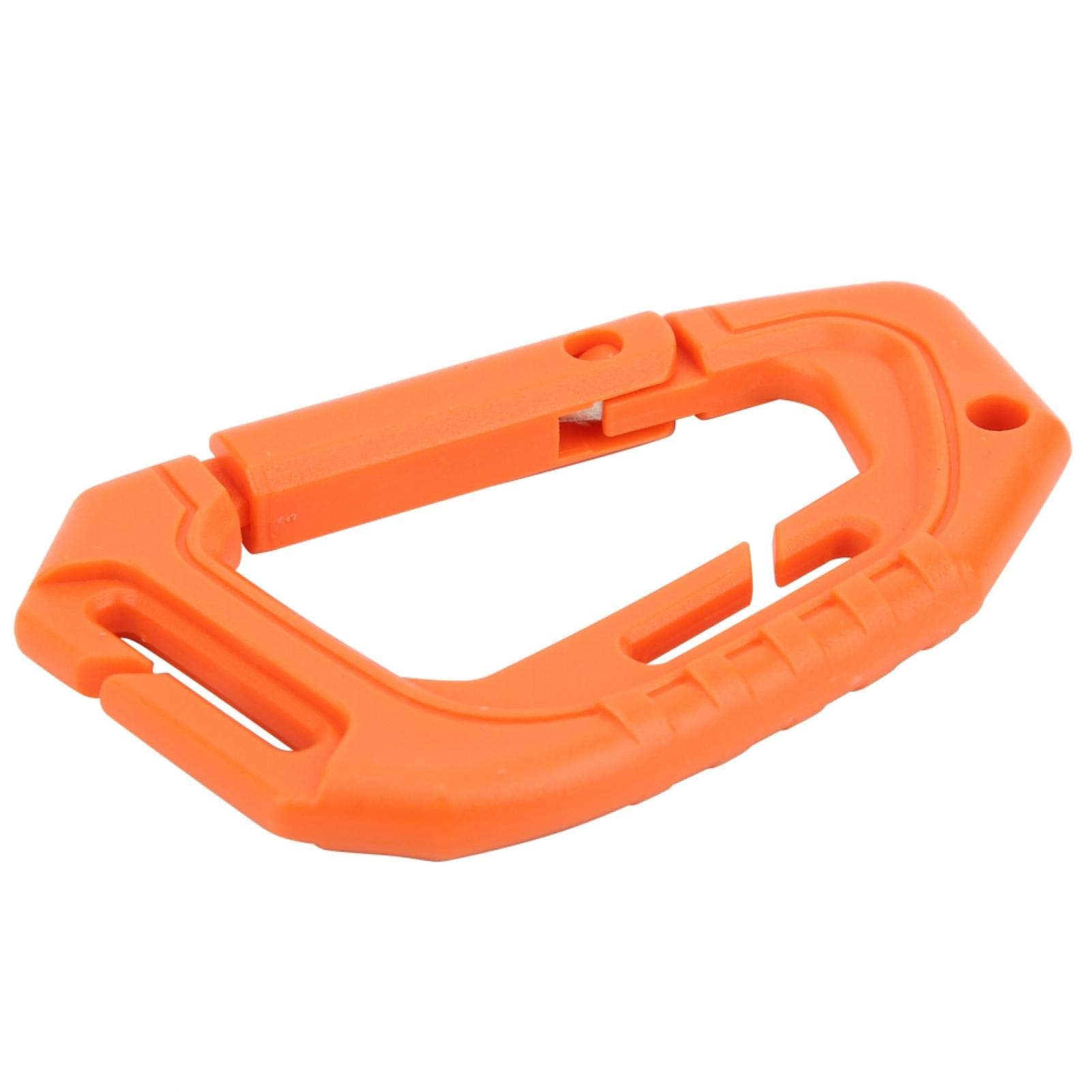Moschettone da arrampicata, 10 fibbie in plastica ad alta resistenza, ganci portachiavi con anello a D, per alpinismo all'aperto e uso tattico