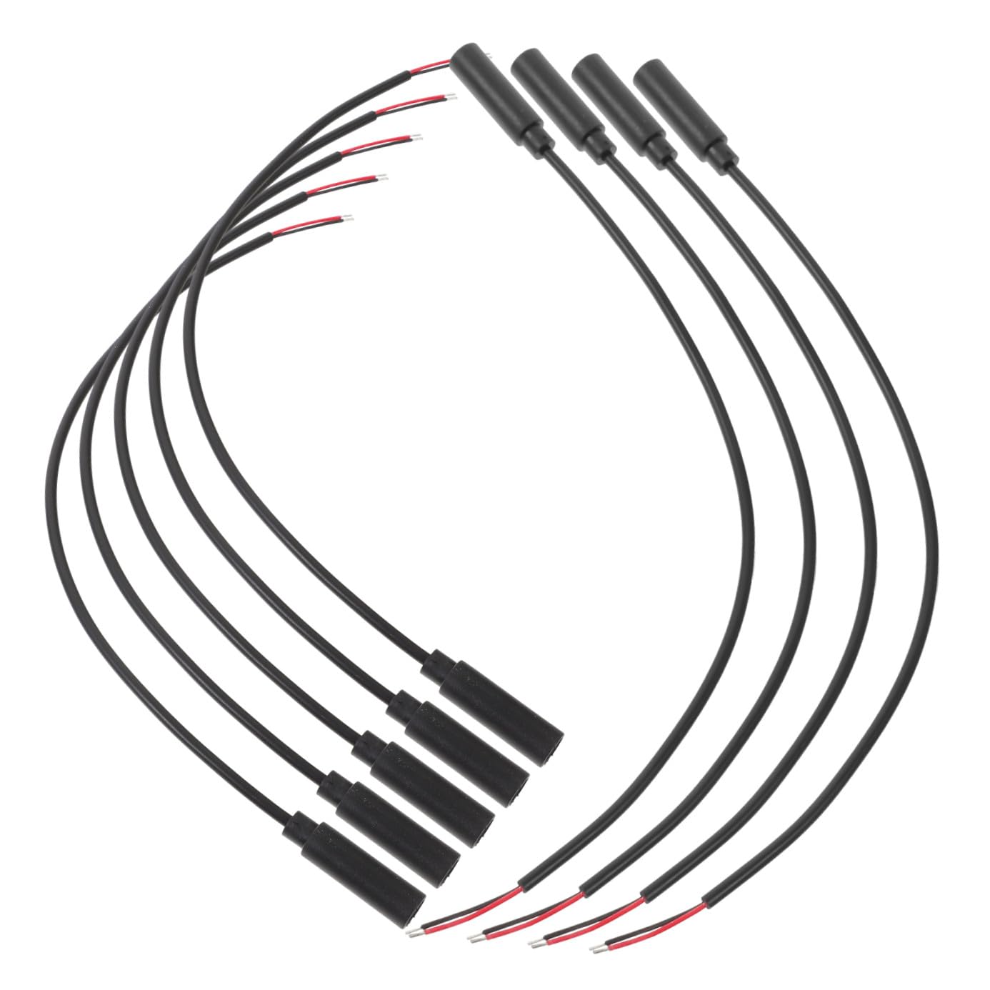 Gatuida 50pezzi Cavo Audio Mono Femmina Fili Nudi Per Riparazione Cuffie e Microfoni Compatibile Con Dispositivi Musicali e Giocattoli Nero