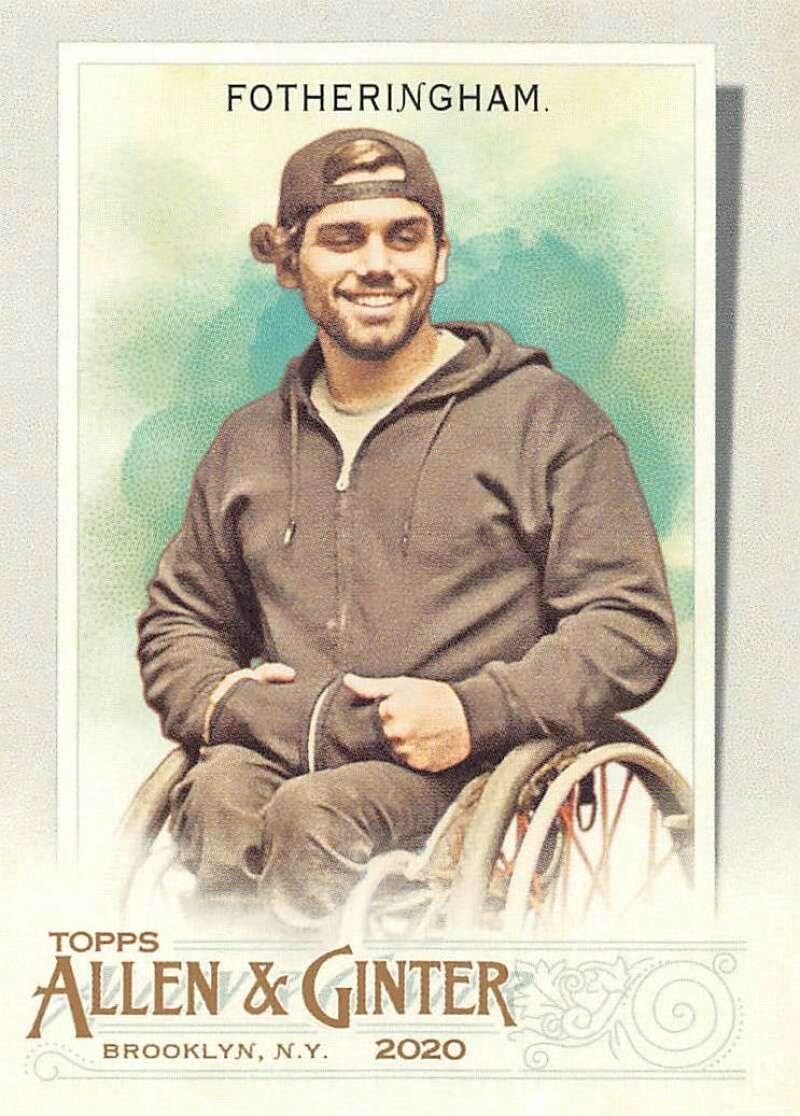 2020 Topps Allen and Ginter #217 Aaron"Wheelz" Fotheringham Wheelchair Moto MLB Baseball Card NM-MT