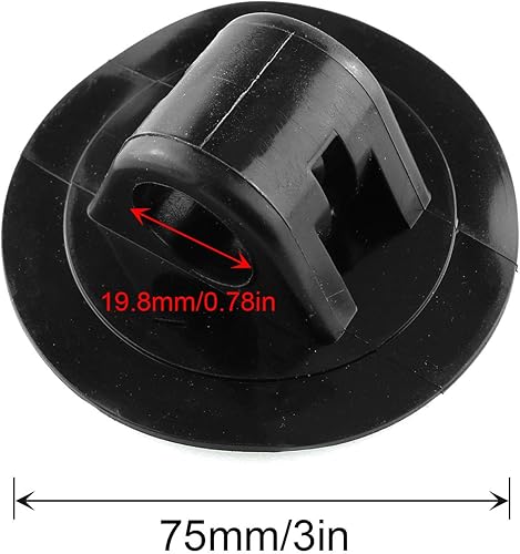 Miniatura 4 de 4 unids 2.953 in goma barco motor fijación hebilla inflable barco kayak motor fijo hebilla de montaje del motor de hélice asiento fuera de borda