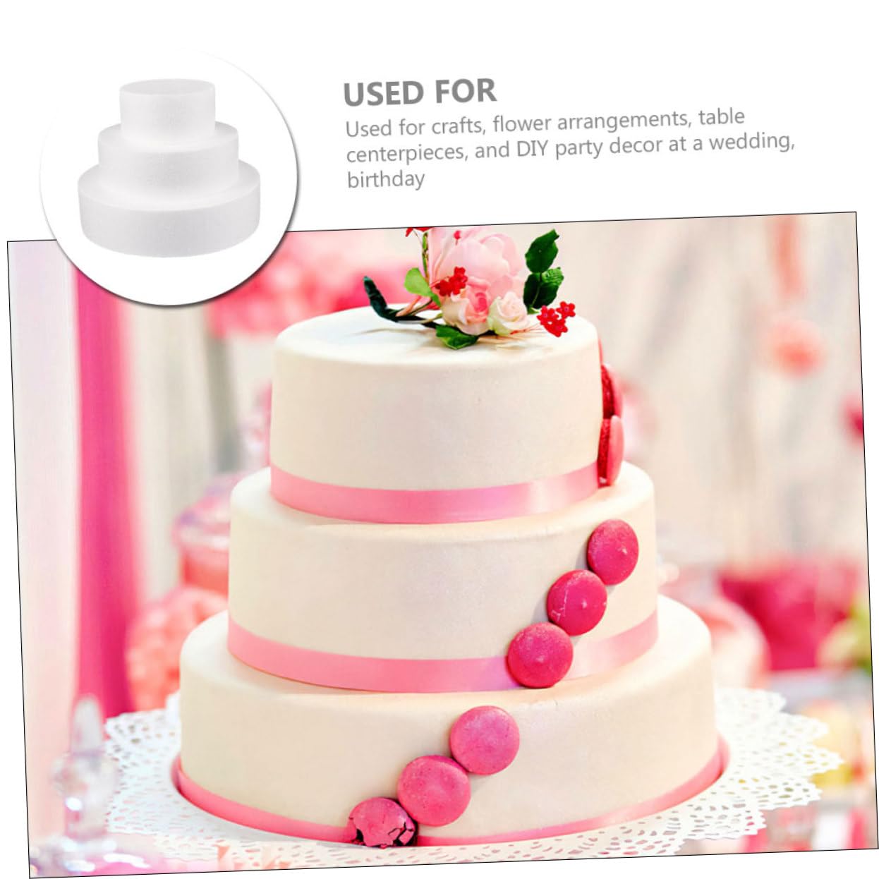 SEWACC 9stücke Teiliges Kuchenmodell Runde Form Aus Leichtem Für Tortendekoration Für Hochzeiten Und Backzubehör ø Perfektes Übungswerkzeug Für Fondant Und Buttercreme