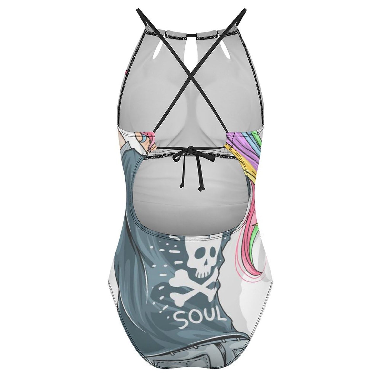 Mädchen Einhorn Damen Einteilige Badeanzug Bademode Bauchweg Swimsuit Schwimmanzug Tankini
