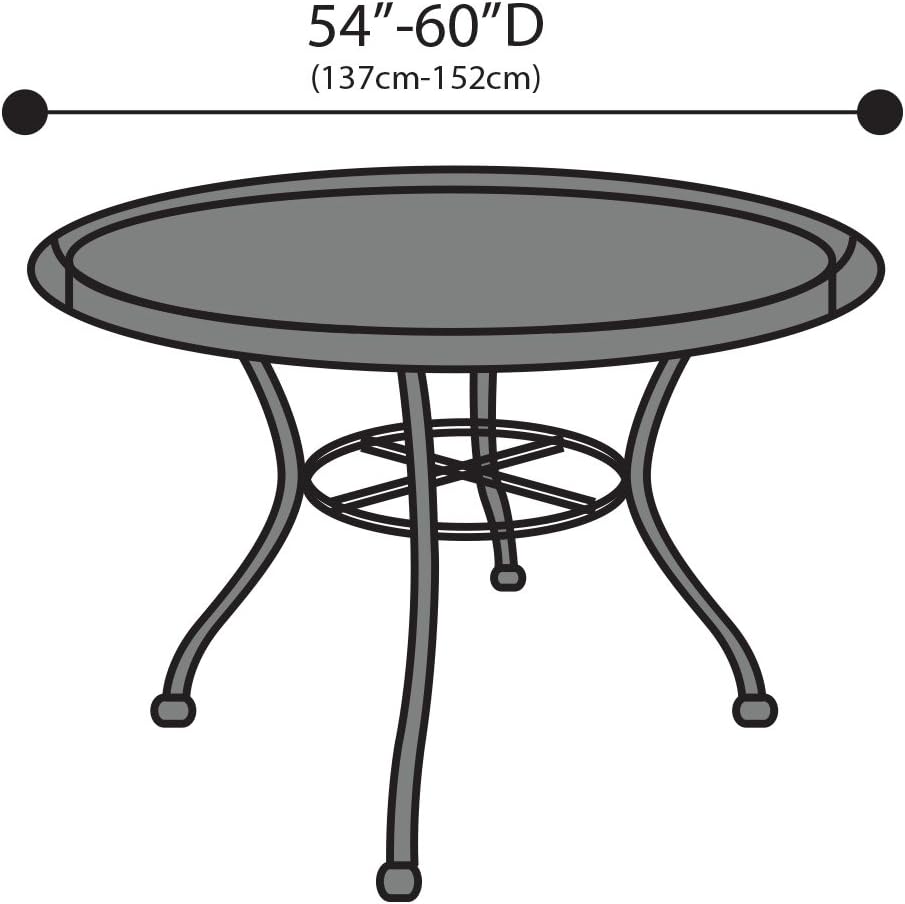 Tarra Home Universal Outdoor Patio Round Table Cover, 54-60" D, Presidium Gray